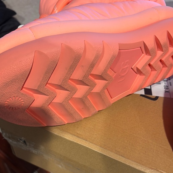 Bright Orange Puffer Boots - Picture 2 of 5